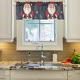 thumbnail image 2 of Yayeee Kitchen Valance Rod Pocket 54" x 18" Living Room Window Curtain, Blue Christmas Santa, 2 of 6