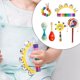 thumbnail image 2 of Juego de sonajero de madera para bebé de 6 piezas, juego de instrumentos musicales para niños, instrumento de percusión para niños y niñas, bebés, 2 of 9