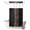 Black, variant on No Hook Shower Curtain, Leopard Print Shower Curtains for Bathroom with See Through Top Window, Chic Abstract Black Brown Animals Texture Waterproof & Washable Bath Curtain Stand Up Stall 36"x72"