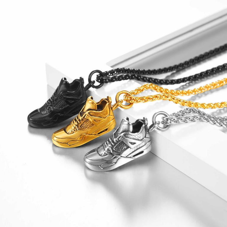 Nike air jordan sneaker necklace pendant stainless steel chain necklace for  men