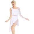 thumbnail image 2 of DPOIS Womens Long Sleeve Lyrical Contemporary Ballet Dance Leotard Dress, 2 of 6