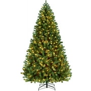 Vebreda 6ft Pre-Lit PVC Hinged Artificial Christmas Tree 250 LED Lights Green