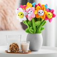 thumbnail image 5 of Zjoey 10/18 piezas de flores de girasol de peluche, flores de peluche, tallos flexibles, ramo de peluche, flor de rosa suave de 12,6 pulgadas para regalo en el aula, niña, novia, esposa (10 piezas de, 5 of 5