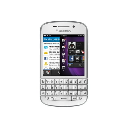 BlackBerry Q10 - 4G BlackBerry smartphone - RAM 2 GB / Internal Memory 16 GB - microSD slot - OLED display - 3.1" - 720 x 720 pixels - rear camera 8 MP - white