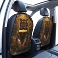 thumbnail image 3 of Pofeuu Tiger In The Fallen Leaf Forest Print 2 Pack PU Leather Kick Mat Back Seat Protector, Universal Car Seat Back Organizer, Waterproof Backseat Protector For Most Car, 3 of 8