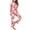 1#Pink, variant on qolati Christmas Pajamas for Women Set 2 Piece Lounge Outfits Cute Santa Claus Print Long Sleeve Half Button Henley Pleated Sleepwear Long Pant Pjs Sets Pink S