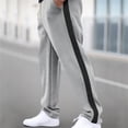 thumbnail image 2 of YDLCAFD Work Overalls Men Lightweight Mens Patchwork Sweatpants Casual Drawstring Pants Sportswear Trousers With Pockets, 2 of 7
