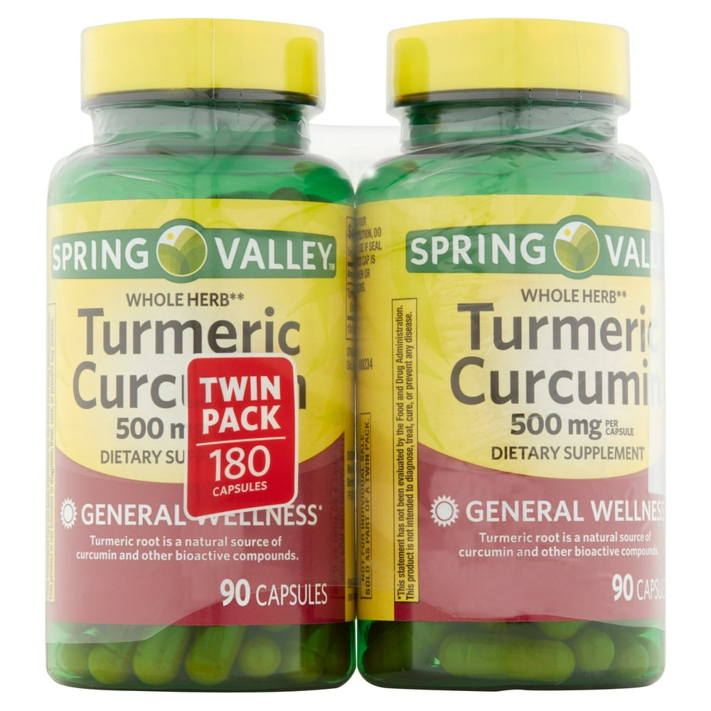Spring Valley Whole Herb Turmeric Curcumin Capsules, 500 mg, 90 Ct, 2