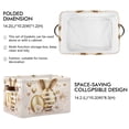 thumbnail image 2 of Golden Easter Egg Foldable Storage Basket,Canvas Fabric Foldable Storage Bins with Handles Open Home Storage Bins Boxes for Toy Book Shelf Closet Baskets, 2 of 9
