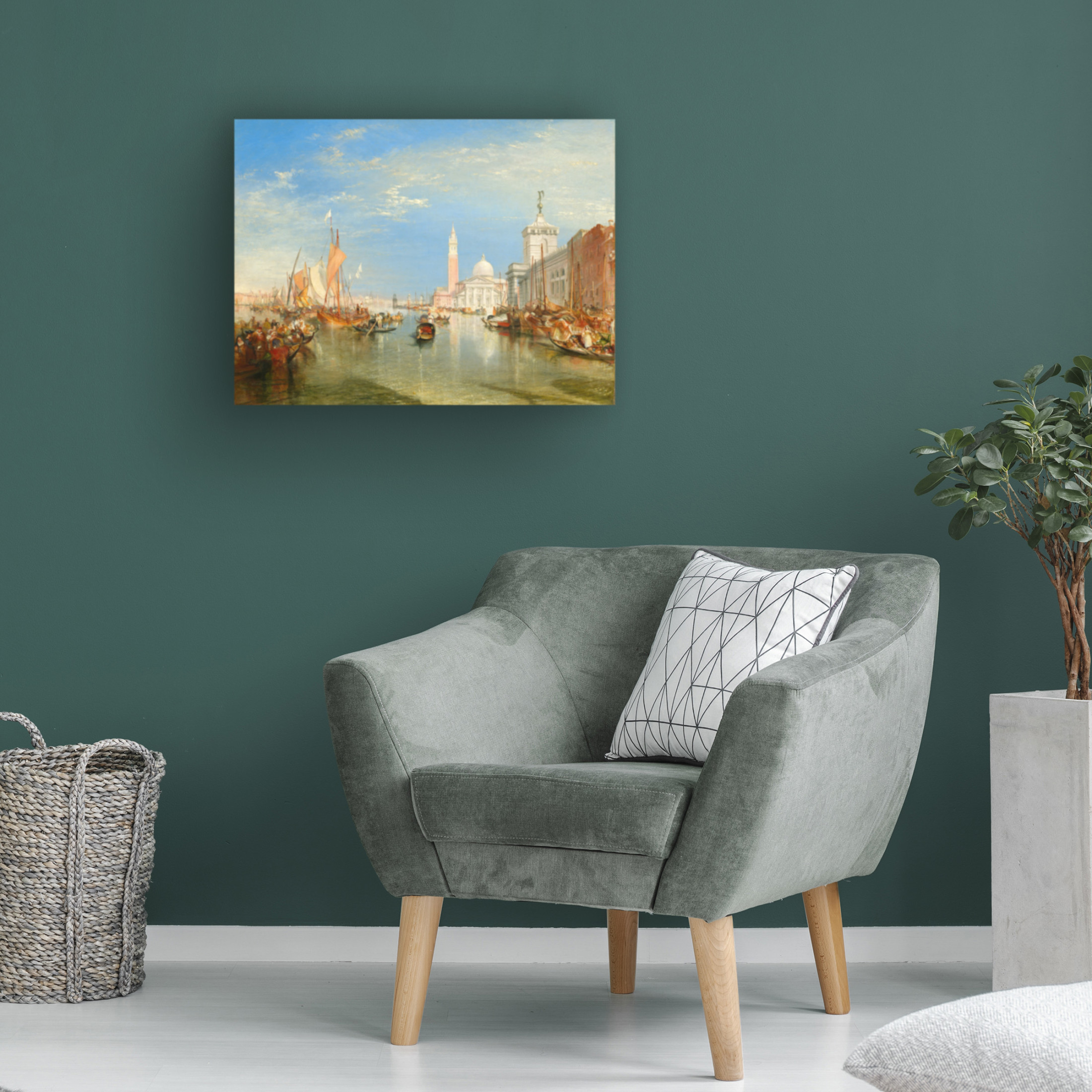 Joseph Mallord William Turner 'Venice The Dogana and San Giorgio Maggiore, 1834' Canvas Art - 19 x 14 Inches