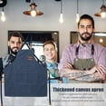 thumbnail image 3 of Antifouling Barista Apron Thicken Cotton Canvas Kitchen Cook Apron Sleeveless with Pockets for Barber Carpenter Florist, 3 of 5