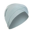 thumbnail image 2 of Women Solid India Hat Muslim Ruffle Cancer Chemo Beanie Turban Wrap Scarf Cap, 2 of 2