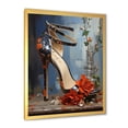 thumbnail image 2 of Designart "Scarlet Red and Black High Heels III" Fashion Framed Wall Art - Glam Black Fashion High Heels Entryway Framed Wall Art, 2 of 6