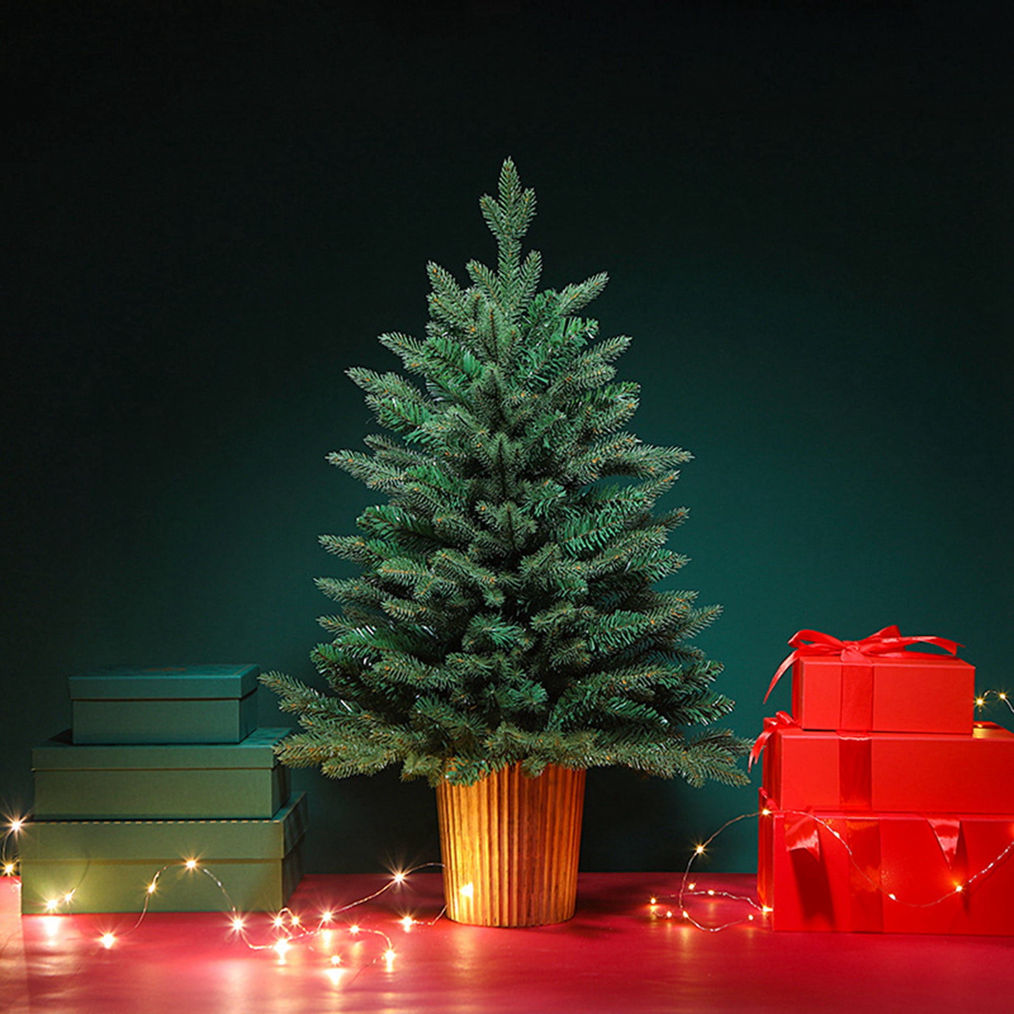 Multitrust 23Inch Christmas Trees with LED Light, Mini Artificial Trees