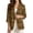 Art Bohemian Flower, variant on Faux Linen Blazer Jacket for Women Casual One Button Suit Jacket with Pockets Diamond Geometric Blue Print Breathable Cardigan Coat for Spring Summer Fall, 2XL