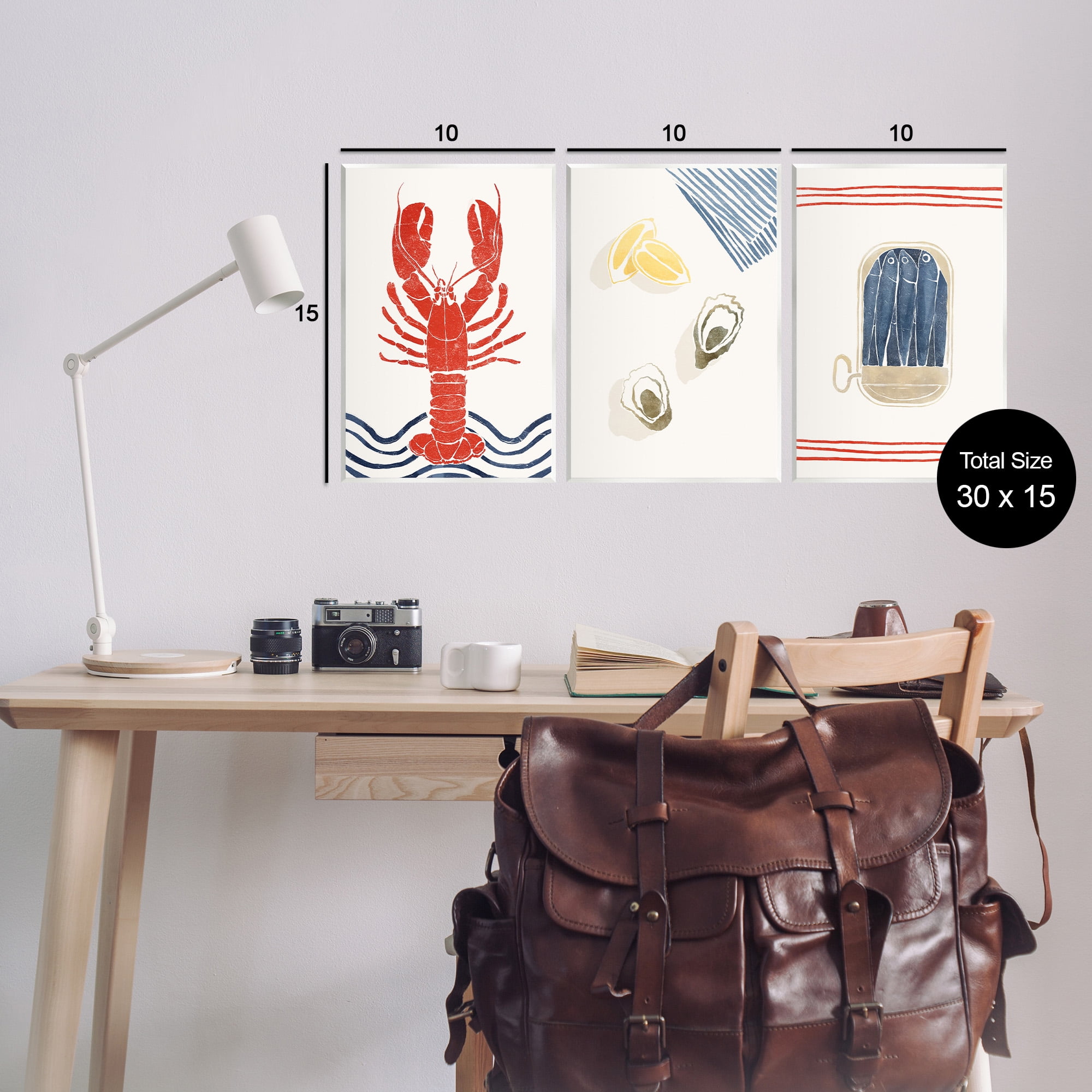 Stupell Industries Abstract Ocean Life Animals & Insects Painting Unframed Art Print Wall Art, 10 x 15, Set of 3