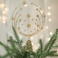 thumbnail image 2 of Celestial Gold Metal Tree Topper, 13 Inch Christmas Gold Tree Toppers for Christmas Decorations, Holiday Party Indoor Decor, 2 of 6