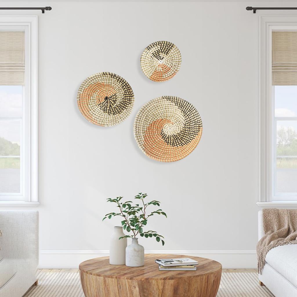 Wicker basket wall art sale