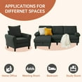 thumbnail image 3 of Soscana Modern Living Room Furniture Set 3 Seat Sectional Sofa with Storage Ottoman and Accent Chair, L Shaped Couch with Side Pockets and Armchair, Seating Set for Apartment Office Studio, 3 of 7