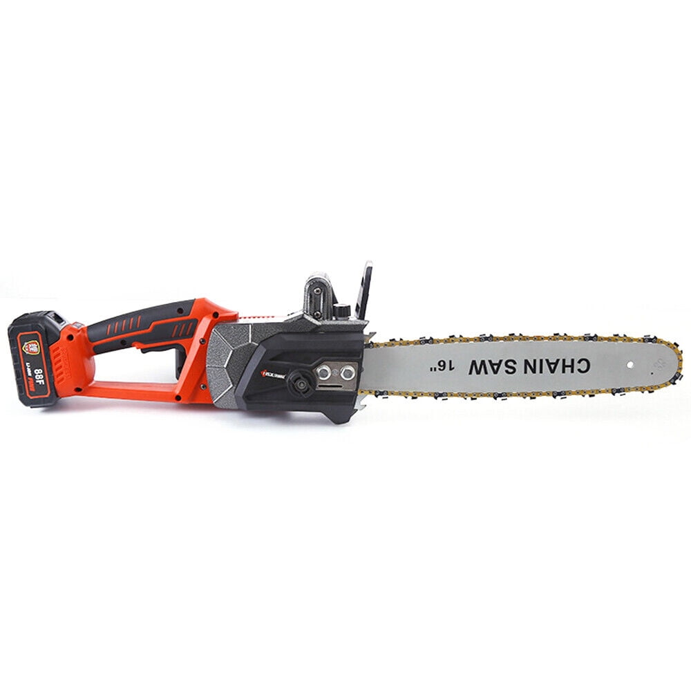 Logging Saw Heavy Duty Electric Power Chainsaw 16" Chain Saw 16"Cordless Electric Chain Saw Wood Cutter One-Hand Saw Woodworking Chainsaw Woodworking Tool