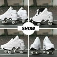 thumbnail image 7 of Roller Skate Shoes for Men, Double-Row Deform Wheel Automatic Walking Shoes, Retractable Roller Skate, Shoes with Wheels, Skating Shoes for Outdoor Fun & Fitness, 7 of 7