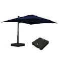 thumbnail image 2 of Mondawe 10x13 Ft Patio Cantilever Umbrella with Base,360° Rotation Offset and LED Light Panel,Large Rectangular Outdoor Umbrella for Pool Deck, Navy, 2 of 16
