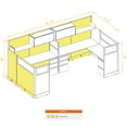 thumbnail image 5 of Modular Office Workstations 53-67H 2pack Bullpen Powered Cubicles, 5 of 5