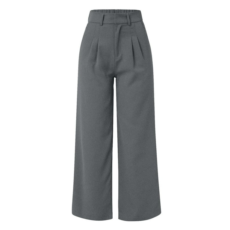 パンツ INCOTEX Woman Pants Grey 173874D7058 704 Gray Pants for Women Lightweight High Waisted Wide Leg Pants