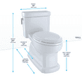 thumbnail image 2 of TOTO® Eco Guinevere® Elongated 1.28 GPF Universal Height Skirted Toilet with SoftClose Seat, Ebony - MS974224CEF#51, 2 of 5