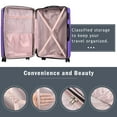 thumbnail image 4 of 3 Piece Luggage Set, Travel Suitcase with Double Spinner 8 Wheels and TSA Lock, 20" 24" 28" 3 Sizes Silent Running Lightweight Hardshell Suitcase, 4 of 8