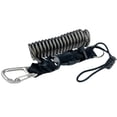 thumbnail image 4 of Lipstore Diving Coil Lanyard Spring Coiled Camera Lanyard Metal with Hook Freediving Rope Black, 4 of 8