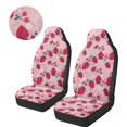 thumbnail image 3 of Uorisanigo Car Seat Cover Set of 2, Breathable Flurry Pink Strawberry High Back Bucket Car Seat Cover for Front Seats, Bucket Seats Cushion for Women Men, Cars Interior Set, 3 of 7