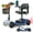 Blue, variant on Yardmaster 4-Wheel Mobility Scooter for Seniors, Folding Electric Powered Wheelchair Device w/Basker, Adjustable Seat & Arm, Capacity 330 lbs, Gift for Elderly -Red