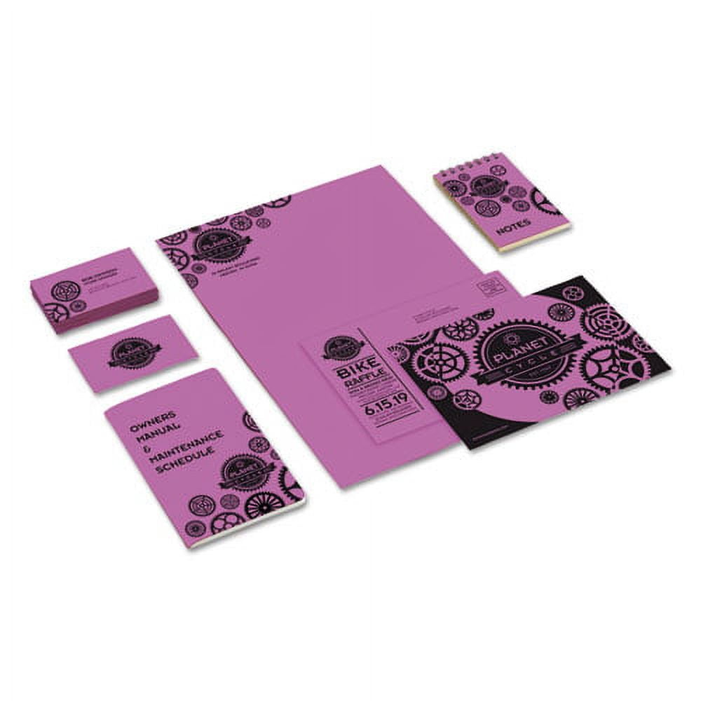 Color Cardstock, 65 Lb, 8.5 X 11, Outrageous Orchid, 250/pack | Bundle of 2 Packs