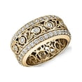 thumbnail image 1 of 0.60 T.C.W Round Shape Natural Diamond Latest Design Wedding Band for Ladies Solid 14K Yellow Gold Size 8, 1 of 7