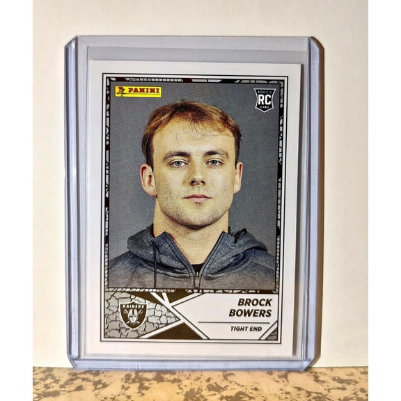 Brock Bowers 2024 Panini NFL #80 Rookie Sticker Card Las Vegas Raiders