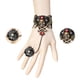 thumbnail image 4 of KAKOWELY Pulsera de encaje negro con cadena de mano de calavera pirata para mujer, accesorios para fiesta de Halloween, 4 of 5