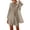 Khaki, variant on Jamicy Two Piece Sets for Women Summer Loungewear Long Sleeve with Shorts Solid Color Tracksuit for Women