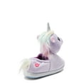 thumbnail image 3 of Build A Bear Girls Purple Shimmers Unicorn Slippers House Shoes Medium (12-13), 3 of 6