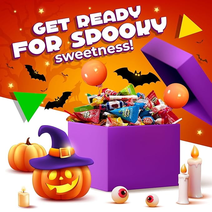 Party Candy Variety Pack | 12 Pound Box - Approx. 930 Count | Bulk Candy for Classroom | Assorted Halloween Candy Individually Wrapped | Popping Rocks, Lollipops, Taffies, Gum, Caramels
