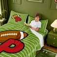 thumbnail image 3 of meiyoeat Sport Theme ABC Alphabet Full Size Sheets For Rugby Lovers,Football Initial Letter P Bed Sheets For Kids Boys,4 Pieces, 3 of 6