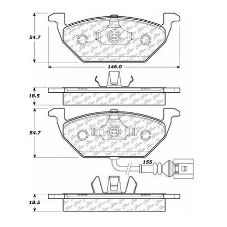 Volkswagen Beetle Front Brake - Go-Parts OE Replacement for 1999-2011 Volkswagen Beetle Front Disc Brake Pad Set for Volkswagen Beetle
