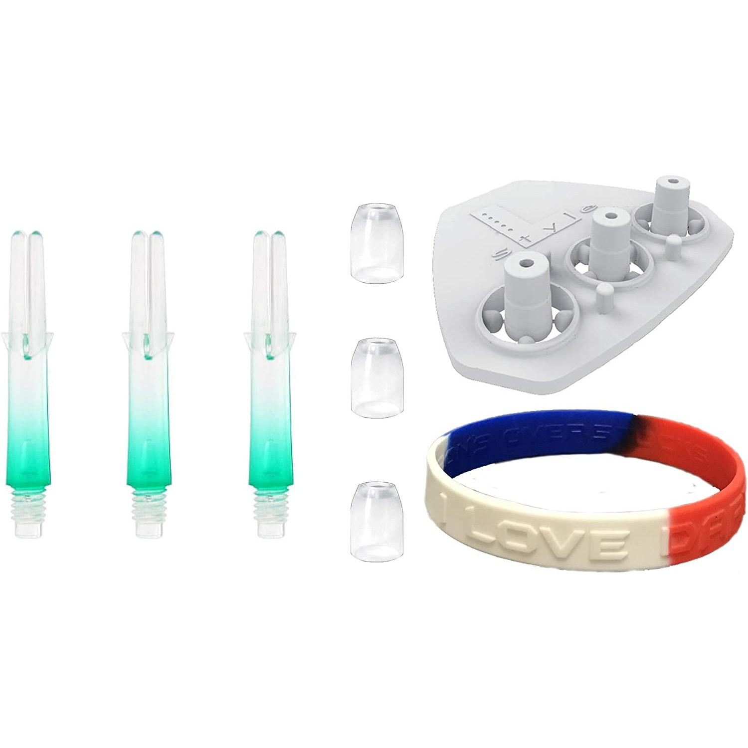 LStyle LShaft 19mm Locked LShaft Two Tone Green Clear Short 190 Dart