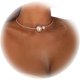thumbnail image 1 of Collar de bola grande de metal, cadena abierta de clavícula con perlas, collar largo con colgante de perlas y borlas, collar llamativo con cadena de eslabones con cuentas, gargantilla para mujer, 1 of 4