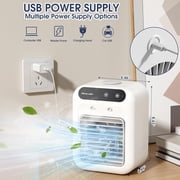 Portable AC for Car, 25W Rechargeable Portable Air Conditioners, Mini AC Unit 2 Cool Air Spray, Personal Cooling Fan with 2 Speeds, Small Room Air Conditioners for Bedroom, Office, Outdoor