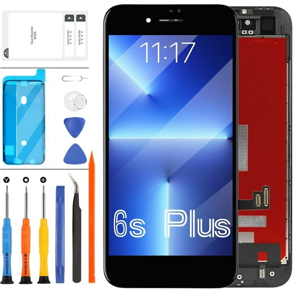 Screen Replacement for iPhone 6s Plus A1634 A1687 A1690 A1699 5.5 Inch LCD Display Screen Touch Screen Digitizer Assembly Repair Parts with Free Tools Kits (White)