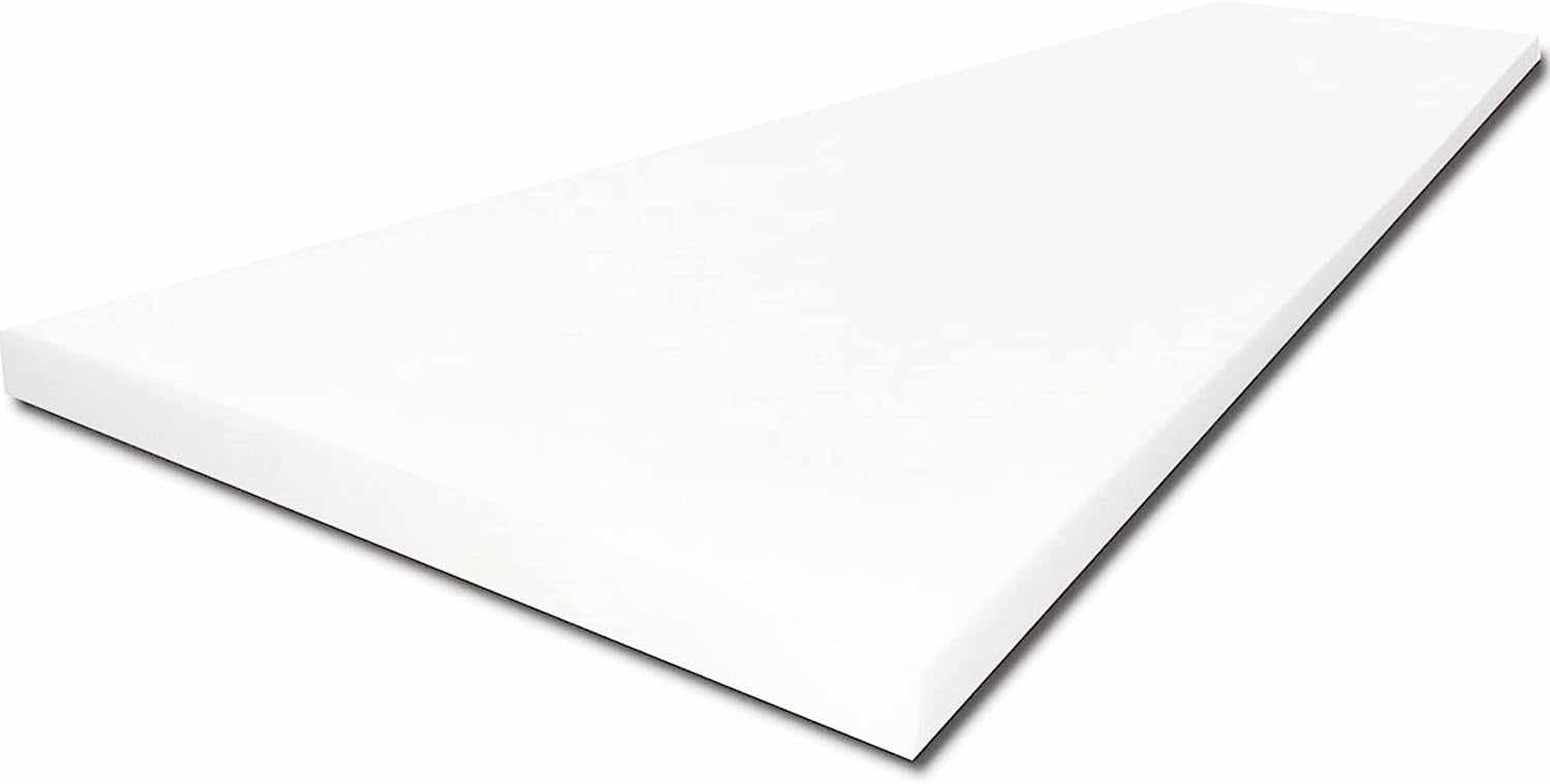 High Density 5 Inch Thick, 24 Inch Wide, 72 Inch Long Upholstery Foam
