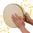 thumbnail image 4 of Tambor de mano de madera de 8 pulgadas Yeacher juguete de percusión para niños, 4 of 6