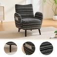 thumbnail image 3 of Jopath Modern Arm Chair Boucle Fabric Upholstered Comfy Reading Accent Chair with Side Storage Pocket & Solid Wood Frame for Living Room,Bedroom,Black, 3 of 8