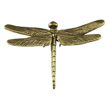 Dragonfly Sculpture Ornaments Brass Animal Small Statue Desk Craft Decor